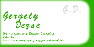 gergely dezse business card
